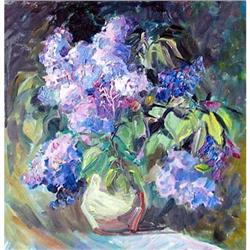 "Lilac" oil in impressionism style by Sorokina #2207812