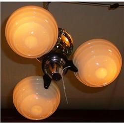 Custard Glass Art Deco Chandelier #2207849