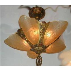 American Art Deco Chandelier #2207874