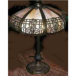 Caramel Slag Glass Table Lamp #2207882