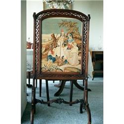 Rosewood Fire Screen with Gorgeous Needlepoint #2207894