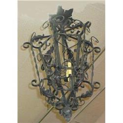 Antique Iron Lantern Chandelier Fixture #2207982