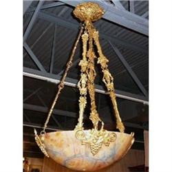 Art Deco French Alabaster Chandelier #2207994