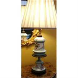 Hand Painted Converted Oil Lamp #2208003