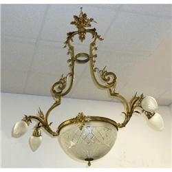 Antique French Bronze Chandelier #2208009