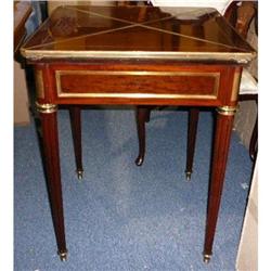 Antique French Mahogany Game Table #2208012