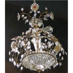 Crystal Flower and Beaded Chandelier #2208038