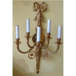Pair of Bronze Wall Sconces Lights #2208056