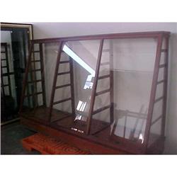 Antique Wood & Glass Display Case #2208076
