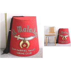 Old Vintage 1950s Giant Shriners Fez Hat Table #2208110