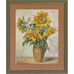 Arthur Helwig Sunflowers Watercolor painting #2208112