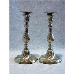 Pair of Rococo Style Candlesticks 19th C #2208136