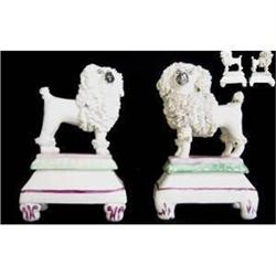 Pair Of Stafforshire Pottery Models Of White #2208166