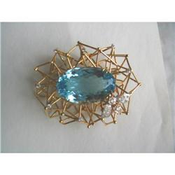 ESTATE 107 CTS.B TOPAZ & DIA. BEE PIN/PEND #2208191