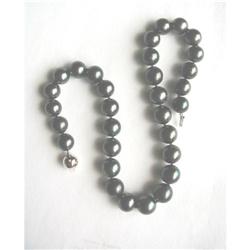 ESTATE NATURAL COLOR BLACK PEARL NECKLACE #2208194