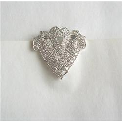 CIRCA 1920's~ GREAT DIAMOND & PLATINUM CLIP #2208196