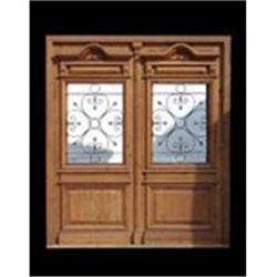 Double entry door with amazing wrought iron #2208280