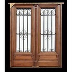 Double door with wrought iron, mint #2208291