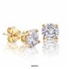 Image 1 : 0.90 carat round DIAMOND STUDS EARRING plain #2208304