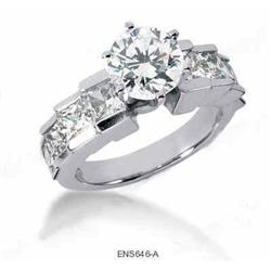 14K Gold DIAMOND ENGAGEMENT RING 3.27 CTS! #2208306