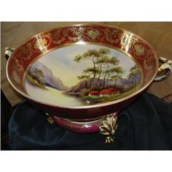 Nippon hand painted centerbowl on stand #2208316