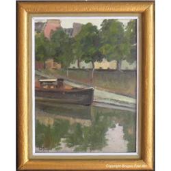 French vintage oil - listed artist #2208431