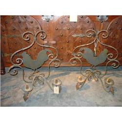 Pair of French 2 Arm Rooster Sconces #2208578