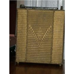 ANTIQUE WICKER BASKET GOLD PAINTED #2208611