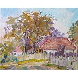 "Kotyelovod" oil in impressionism style. #2220789