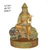 Image 1 : Sandal Wood Manjushiri With Fu-Dog Statue  #2221390