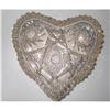 Art Deco Pressed Glass Heart Shaped Candy Dish #2230422