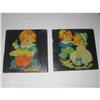 2 Art Deco Wooden Nursery Rhyme Pictures  #2230475