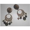 Image 1 : Boho Chic Gypsy Earrings Black Lucite #2230532