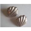 Image 1 : Silver 925 Clam Shell Earrings - Pierced #2230613