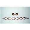 Image 1 : Copper Link Bracelet & Earrings - Signed #2230619