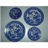 Four Blue Willow Plates Marked JAPAN #2230697
