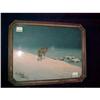 Image 1 : Vintage Framed Picture of Wolf in Winter Scene #2230736