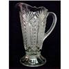 Image 1 : Pressed Glass Crystal Footed Pitcher/ Tankard #2230784