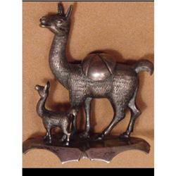 VIntage sterling LLAMA and  baby LLama brooch #2232159