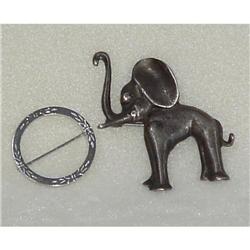 Sterling Elephant and Circle Sku2760 #2232229