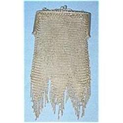 Silvertone Fringed Mesh Bag #2232241