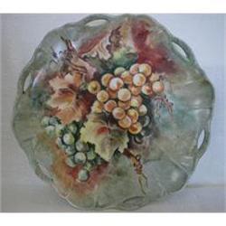 Hand Painted Grape Plate-Artist Signed #2232276