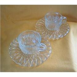 Indiana Glass #622 Pretzel Cups and Saucers #2232290