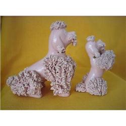 Pink Spaghetti Poodle Dog Mother and Pup #2232292