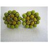 Image 1 : Miriam Haskell Clip On Green Glass Bead #2232312