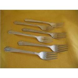 Queen Esther Silver Plated Salad Forks-Lady #2232318