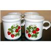 McCoy Strawberry Country Mugs (4) #2232377