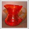 Image 1 : Crackle Glass Ruby Pitcher #2232570