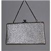Image 1 : Silver lame' box evening bag w/chain #2232717