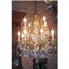 Image 1 : 12  LIGHTS ,BRONZE AND CRYSTAL CHANDELIER #2232771